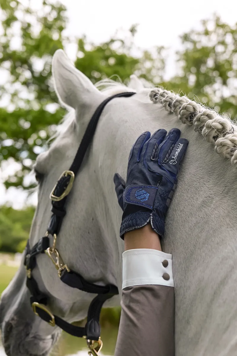 Samshield V-Skin Swarovski Glove Blue-3